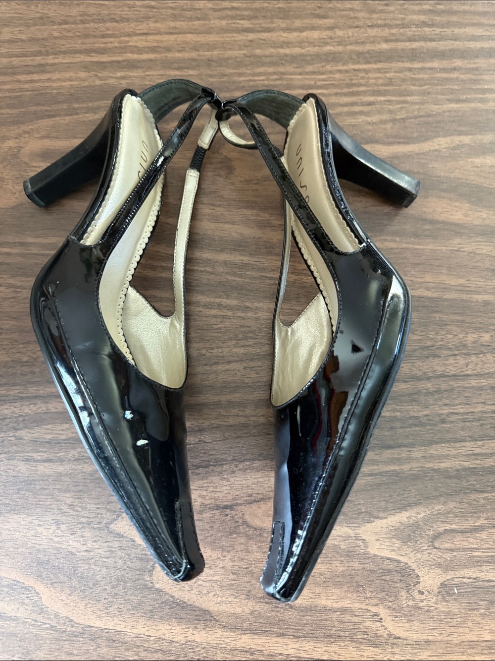 Unisa Black Patent Slingback Heels - Picture 3 of 3